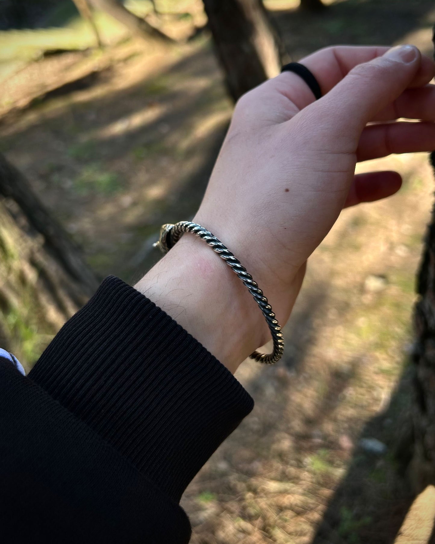 Gergedan Figürlü Bilezik – Ayarlanabilir 925 Ayar Gümüş