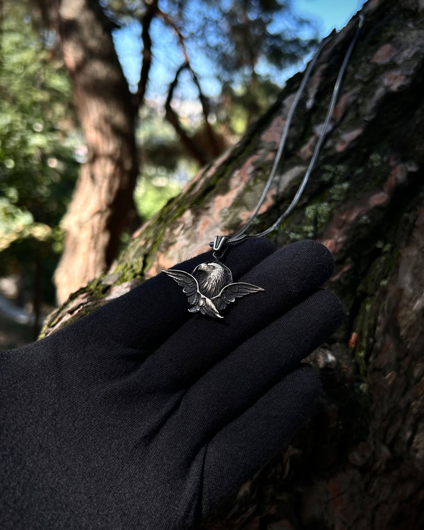 Antik Stil Kartal Kolye – 925 Ayar Gümüş
