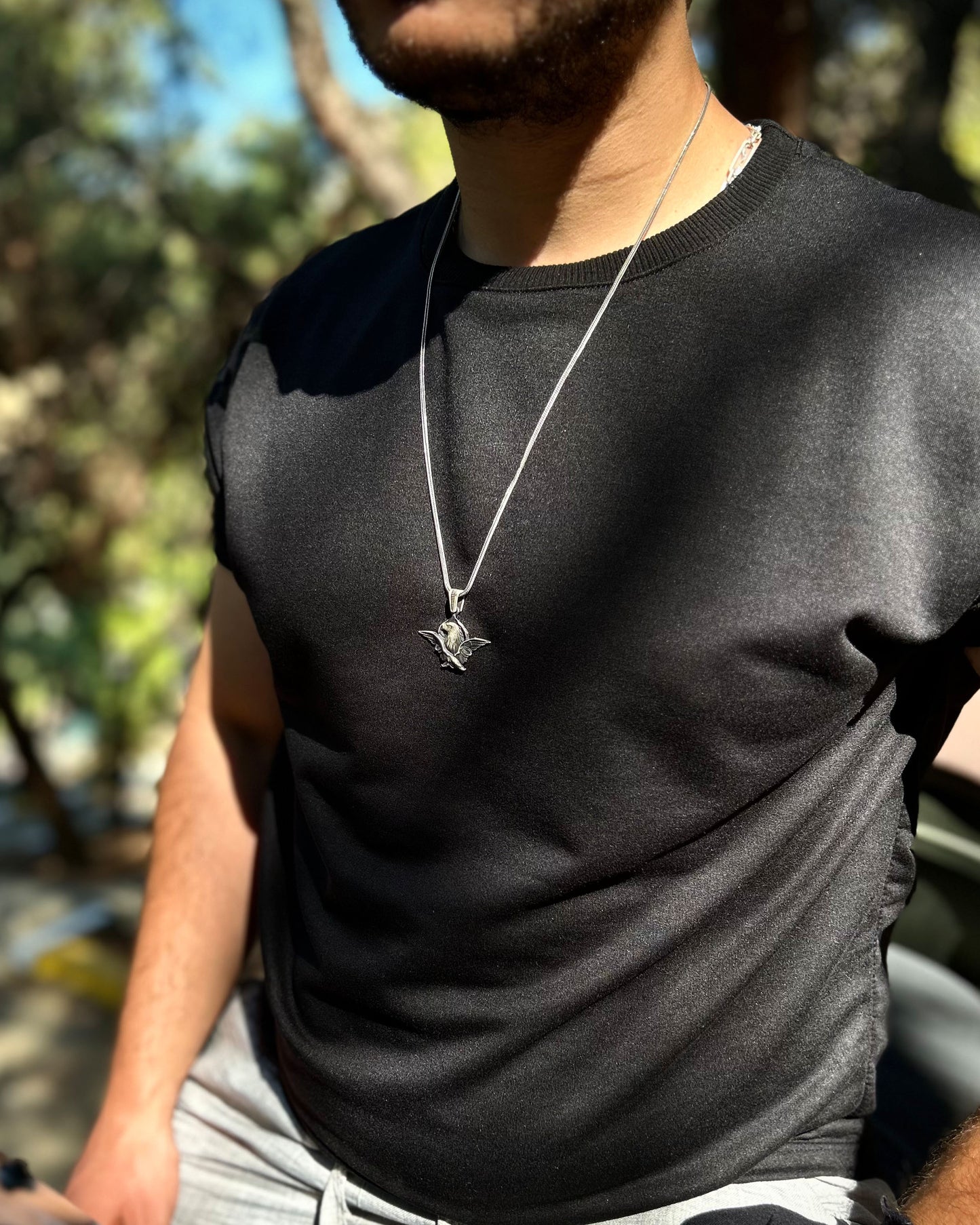 Antik Stil Kartal Kolye – 925 Ayar Gümüş