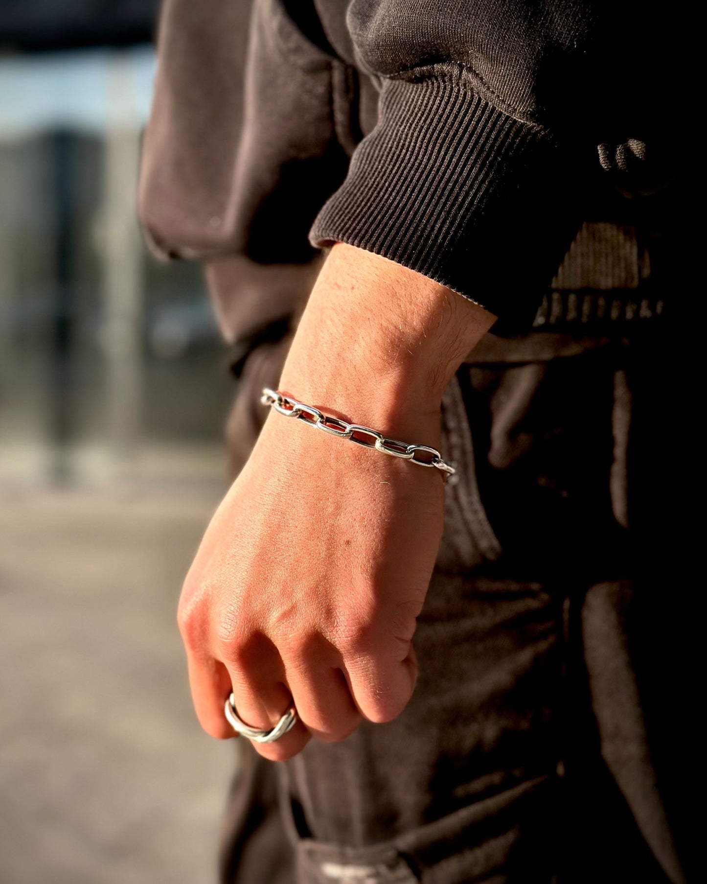 925 Ayar Gümüş Unisex Ataç Bileklik