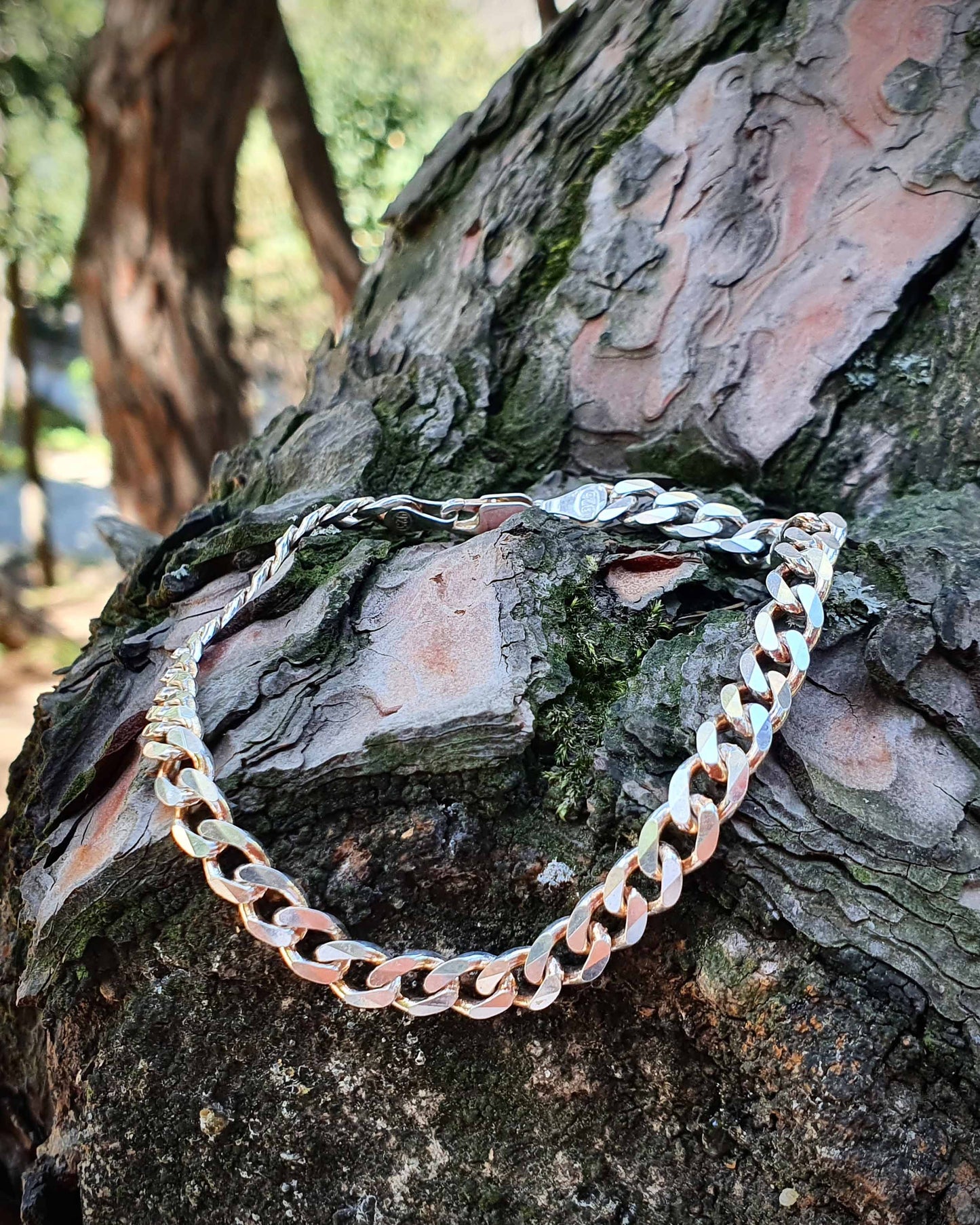 Klasik Curb Zincir Bileklik – 925 Ayar Gümüş