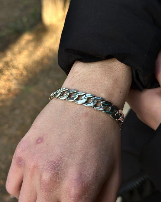 Çift Taraflı Cuban Zincir Bileklik – 925 Ayar Gümüş-Osiris Jewelry