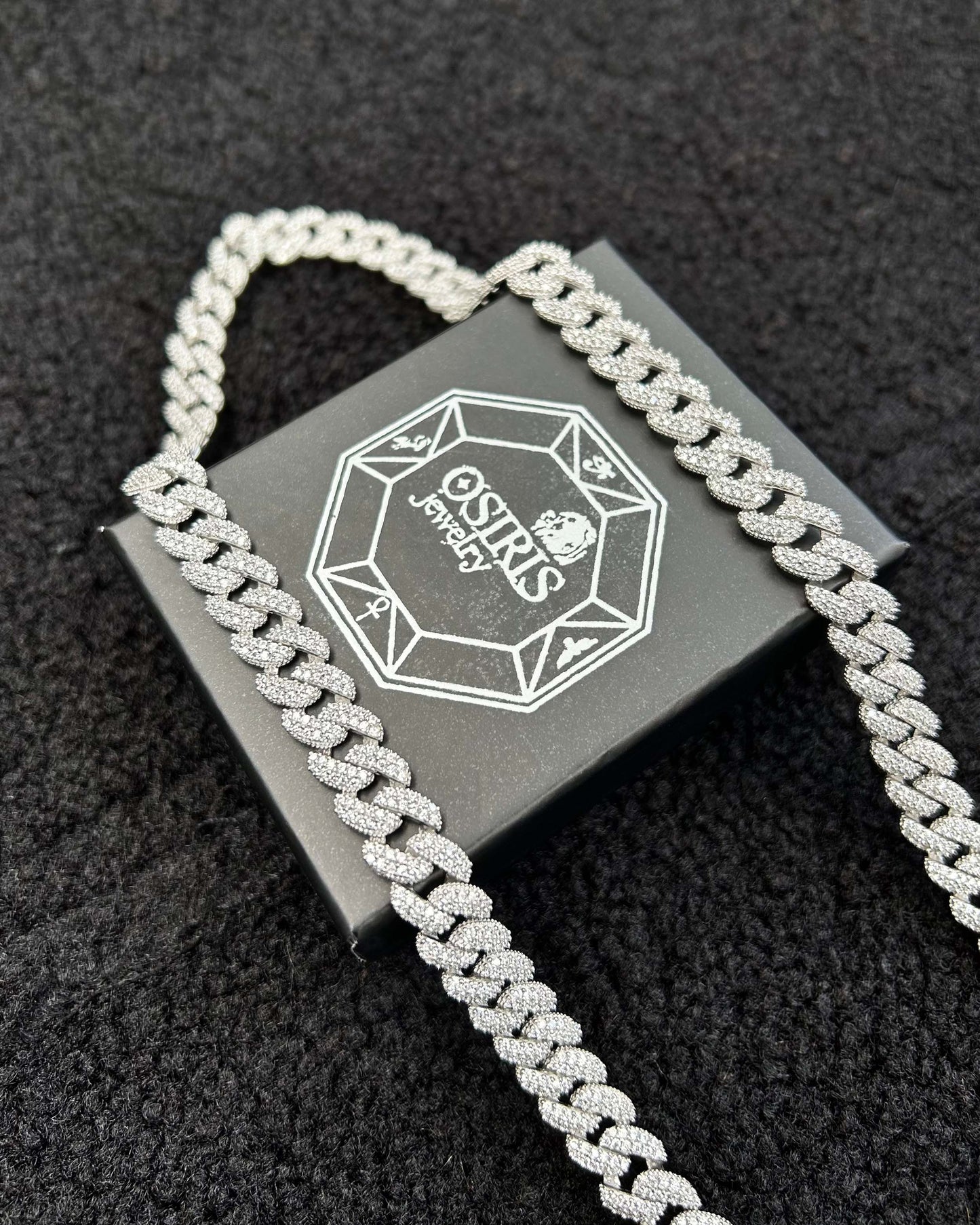 Iced Out Miami Cuban Zincir - 925 Ayar Gümüş