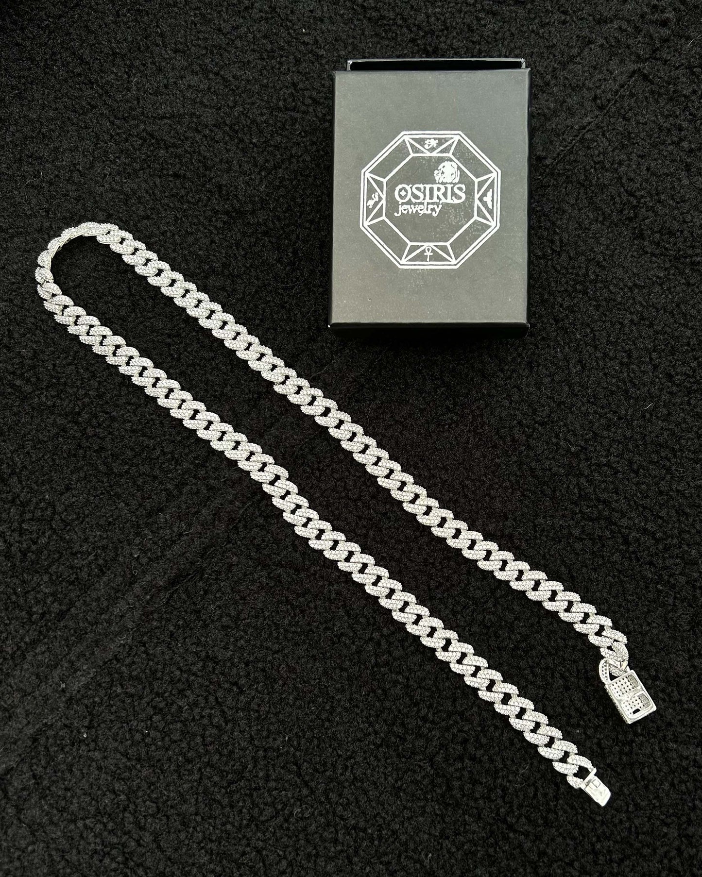 Iced Out Miami Cuban Zincir - 925 Ayar Gümüş