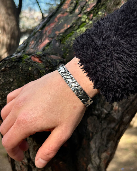 Ejderha Pulu Bilezik – Ayarlanabilir 925 Ayar Gümüş-Osiris Jewelry