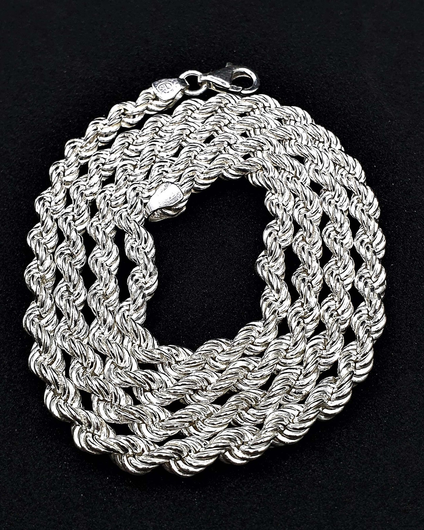 8mm Halat Zincir Kolye – 925 Ayar Gümüş