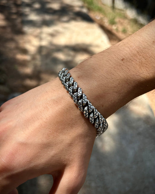 Ağır Zırh Tasarım Zincir Bileklik – 925 Ayar Gümüş-Osiris Jewelry