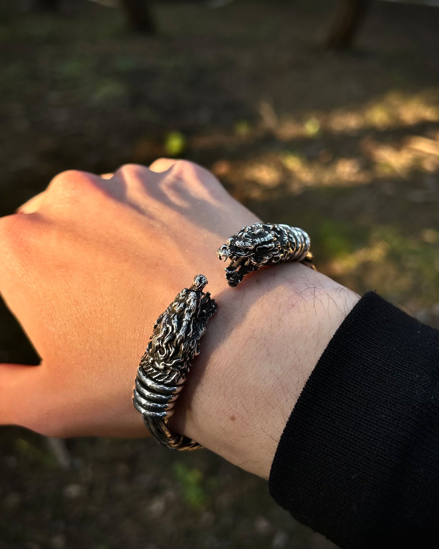Ağır Game of Thrones Ejderha Bilezik – Ayarlanabilir 925 Ayar Gümüş