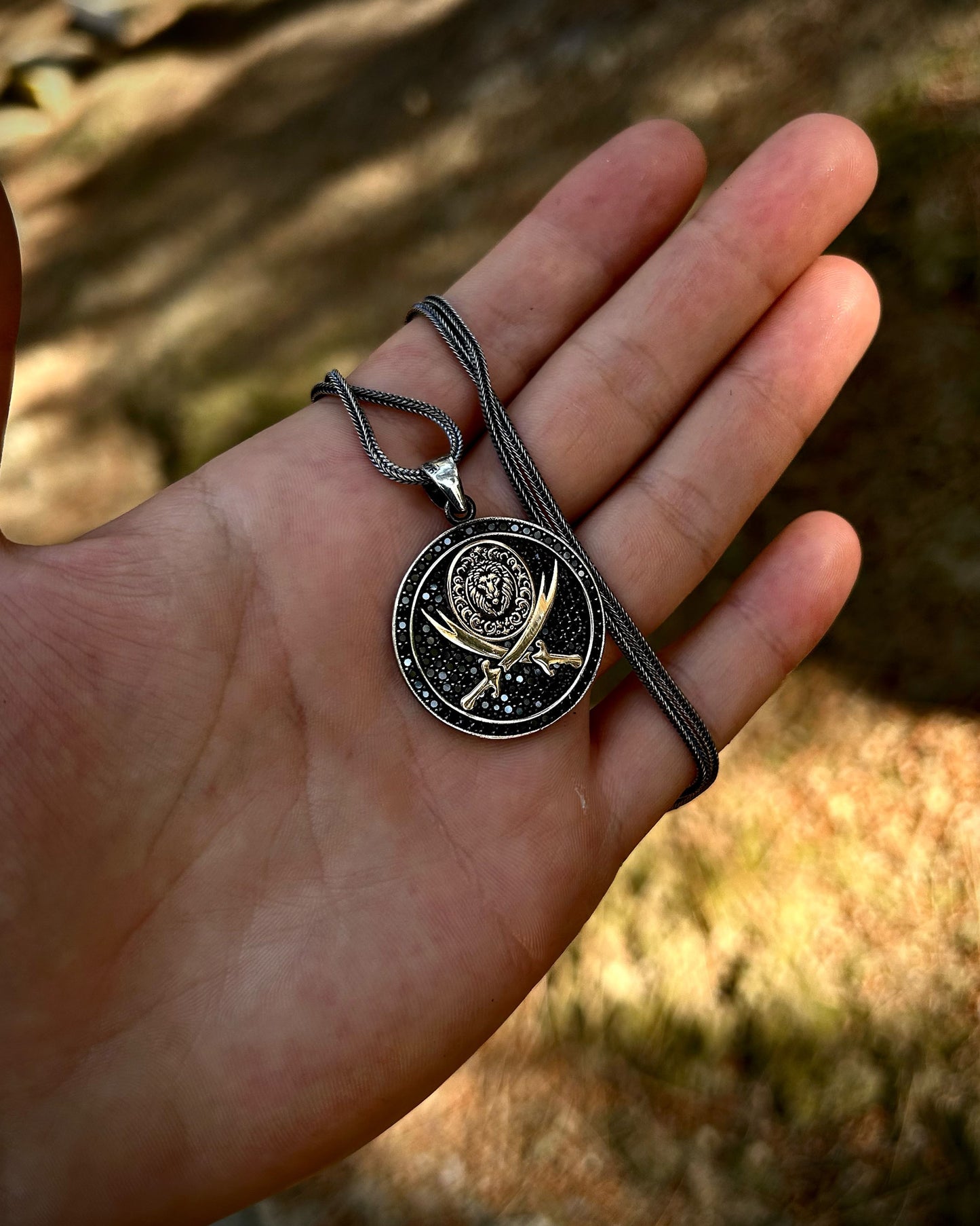 Aslanlı Zülfikar Tablo Kolye – 925 Ayar Gümüş