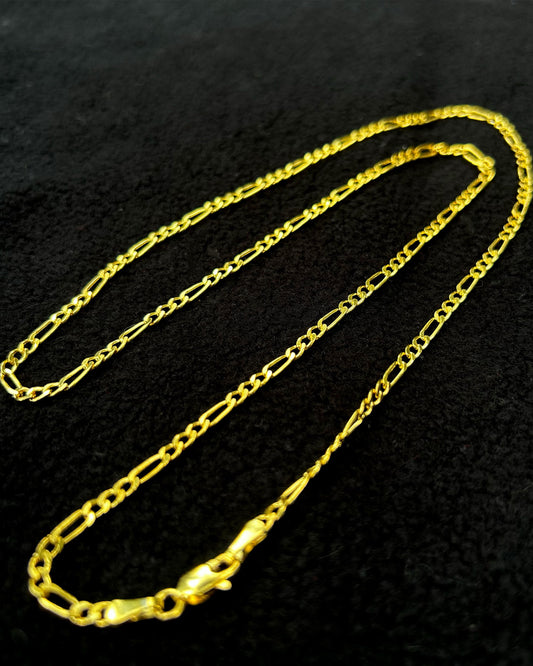Altın Kaplama Figaro Zincir – 925 Ayar Gümüş-Osiris Jewelry