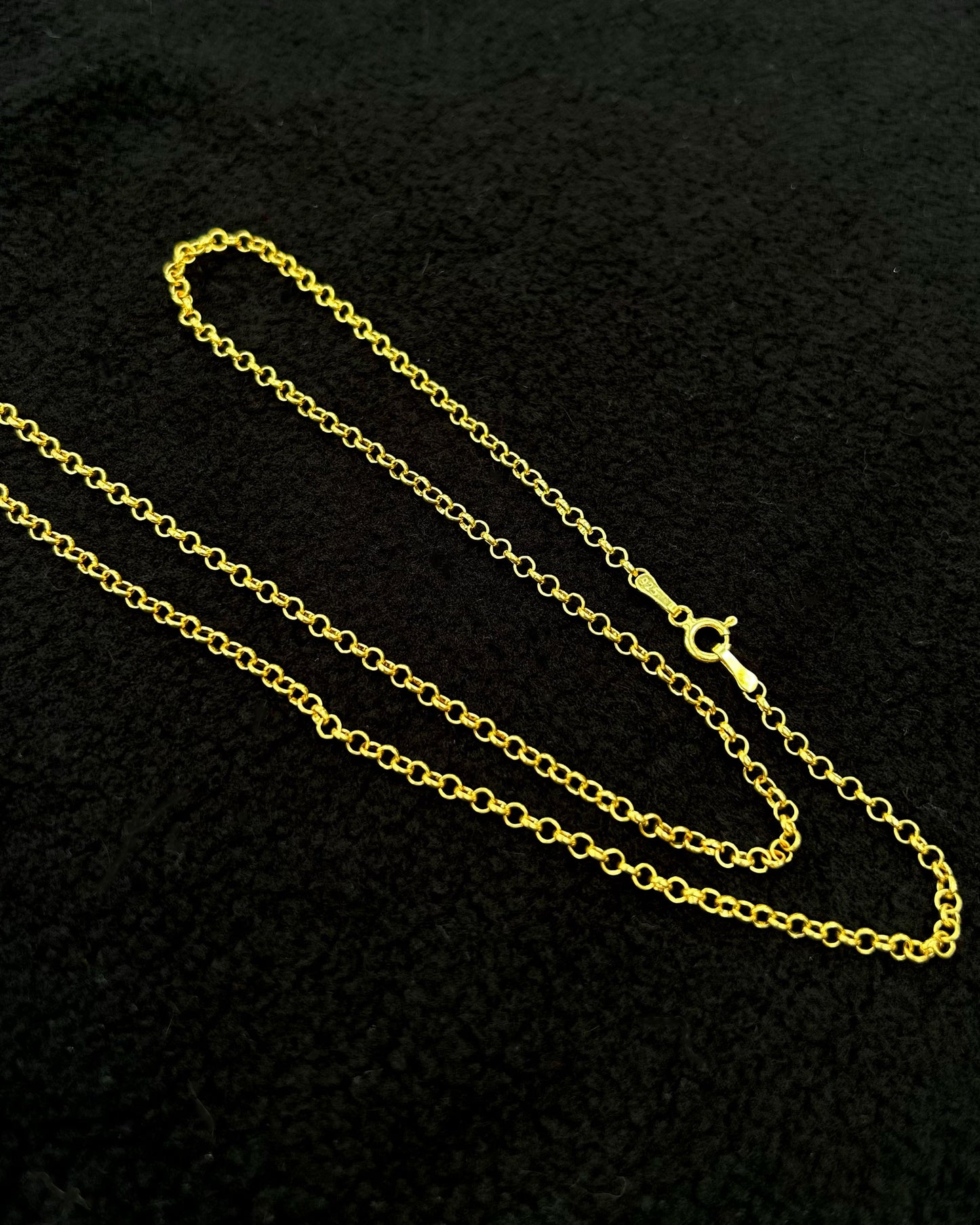 Altın Kaplama Minimalist Top Zincir – 925 Ayar Gümüş
