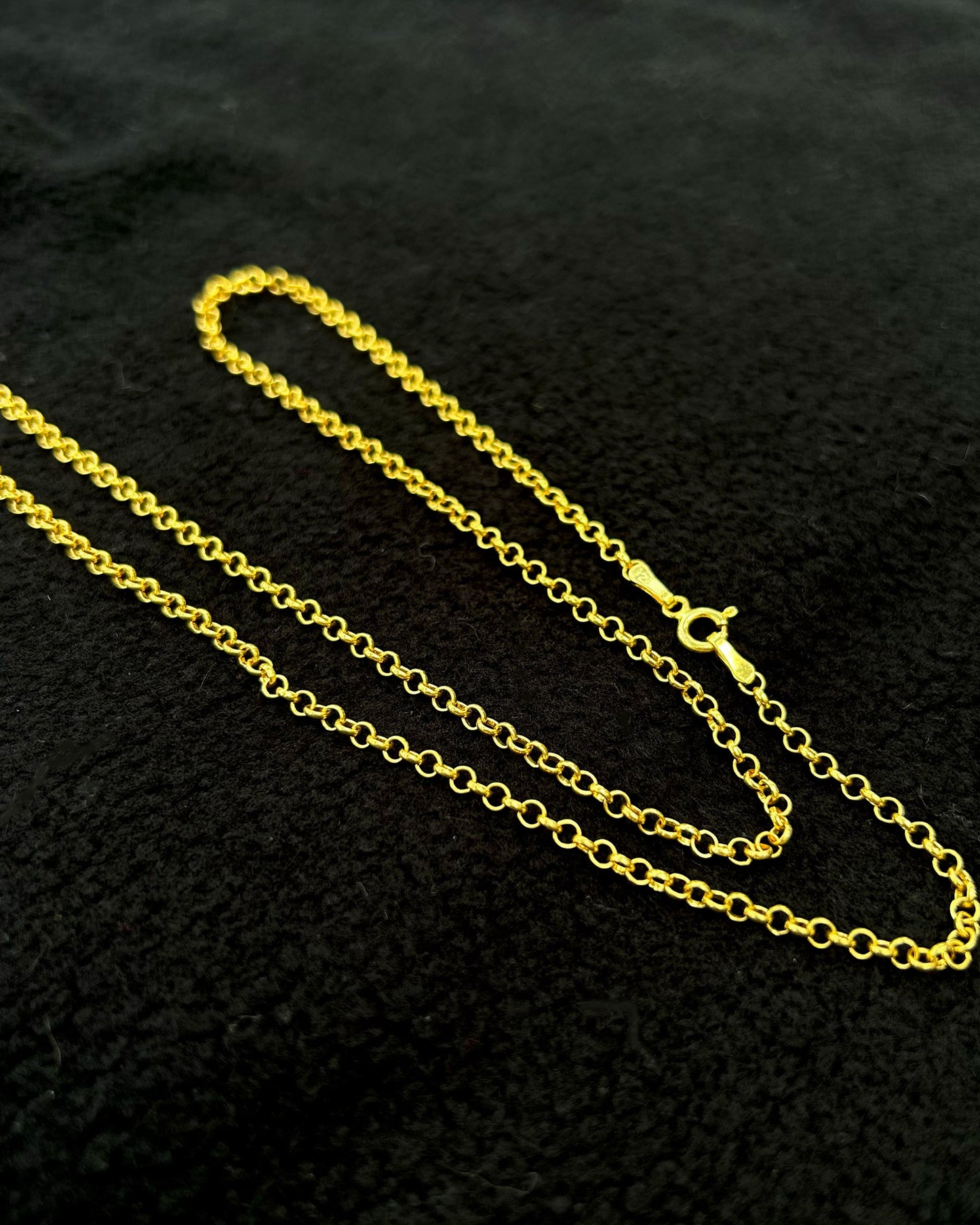 Altın Kaplama Minimalist Top Zincir – 925 Ayar Gümüş