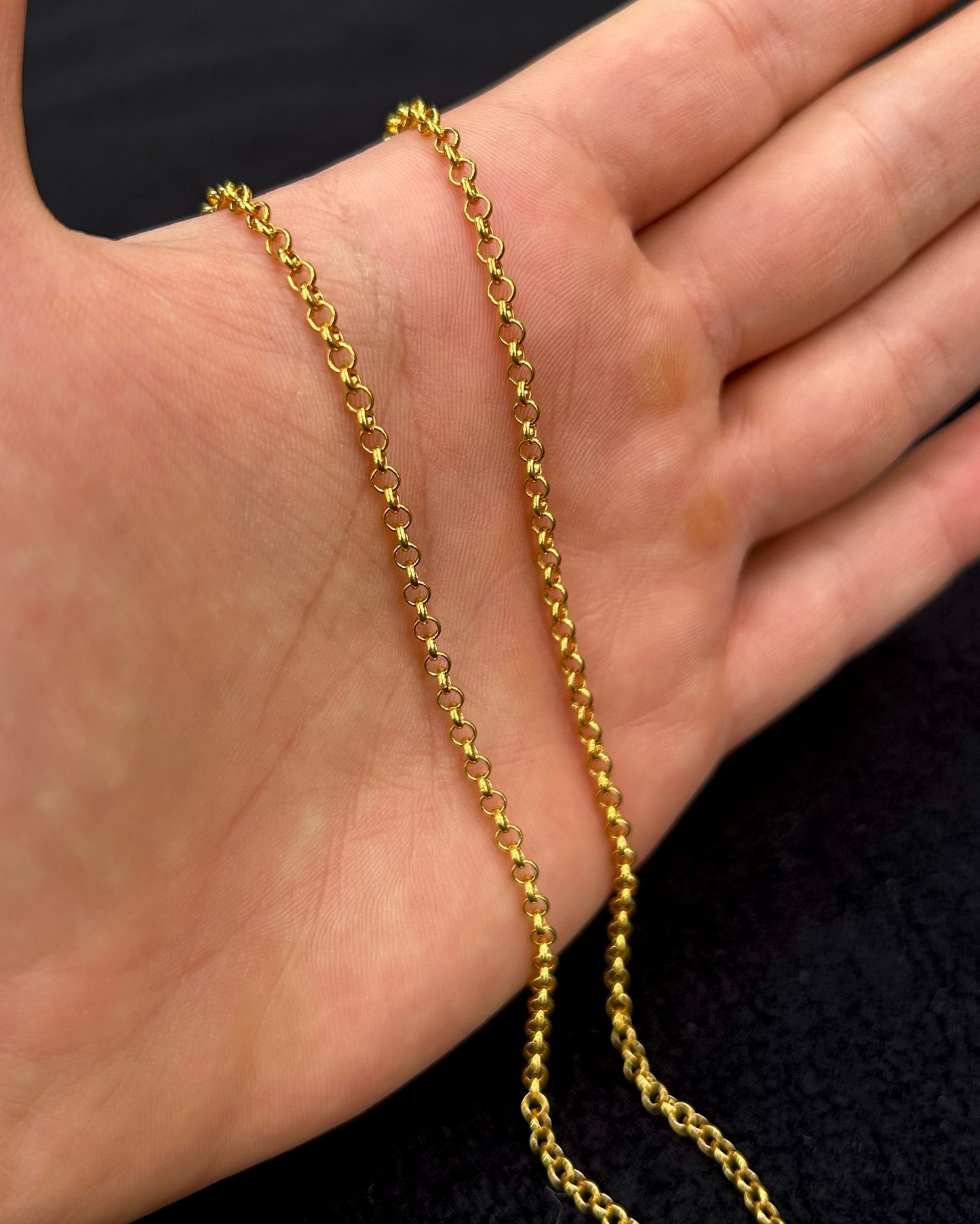 Altın Kaplama Minimalist Top Zincir – 925 Ayar Gümüş