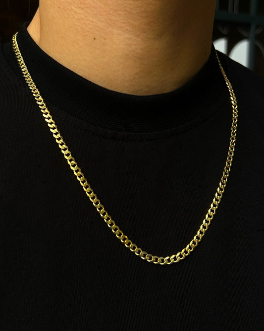 Altın Kaplama Gourmet Cuban Zincir - 925 Ayar Gümüş-Osiris Jewelry