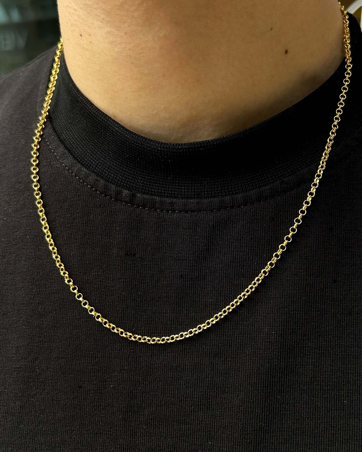 Altın Kaplama Minimalist Top Zincir – 925 Ayar Gümüş