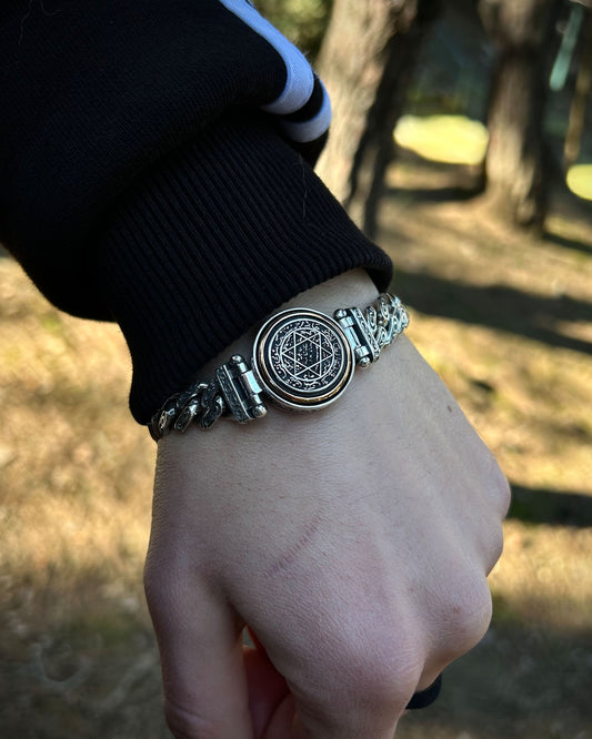 Süleyman Mührü Zincir Bileklik – 925 Ayar Gümüş-Osiris Jewelry