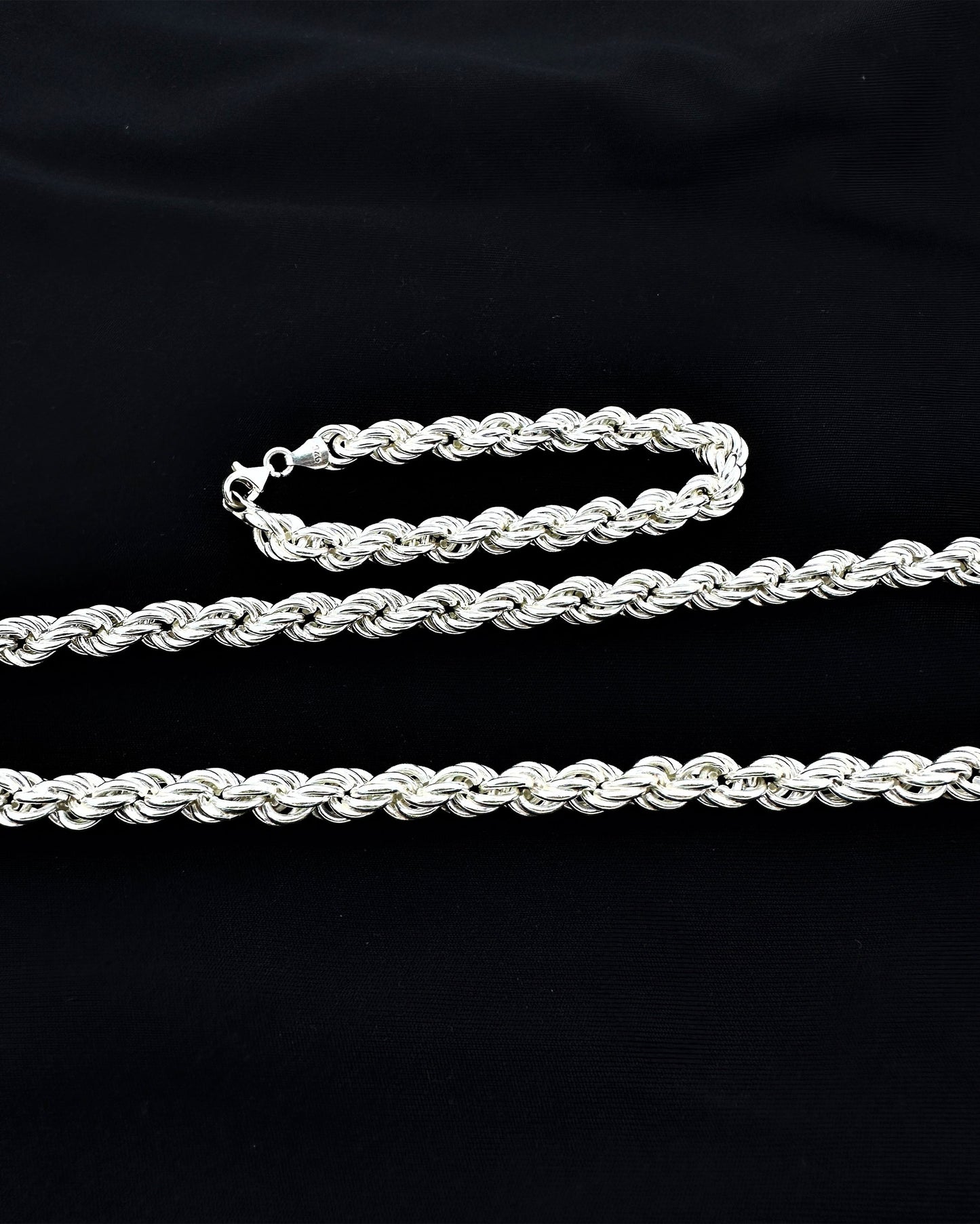 8mm Halat Zincir Kolye – 925 Ayar Gümüş