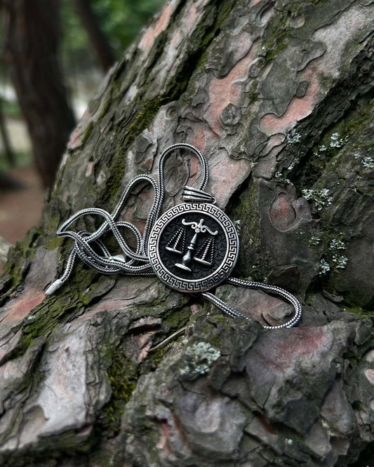 Terazi Madalyon Kolye – 925 Ayar Gümüş-Osiris Jewelry