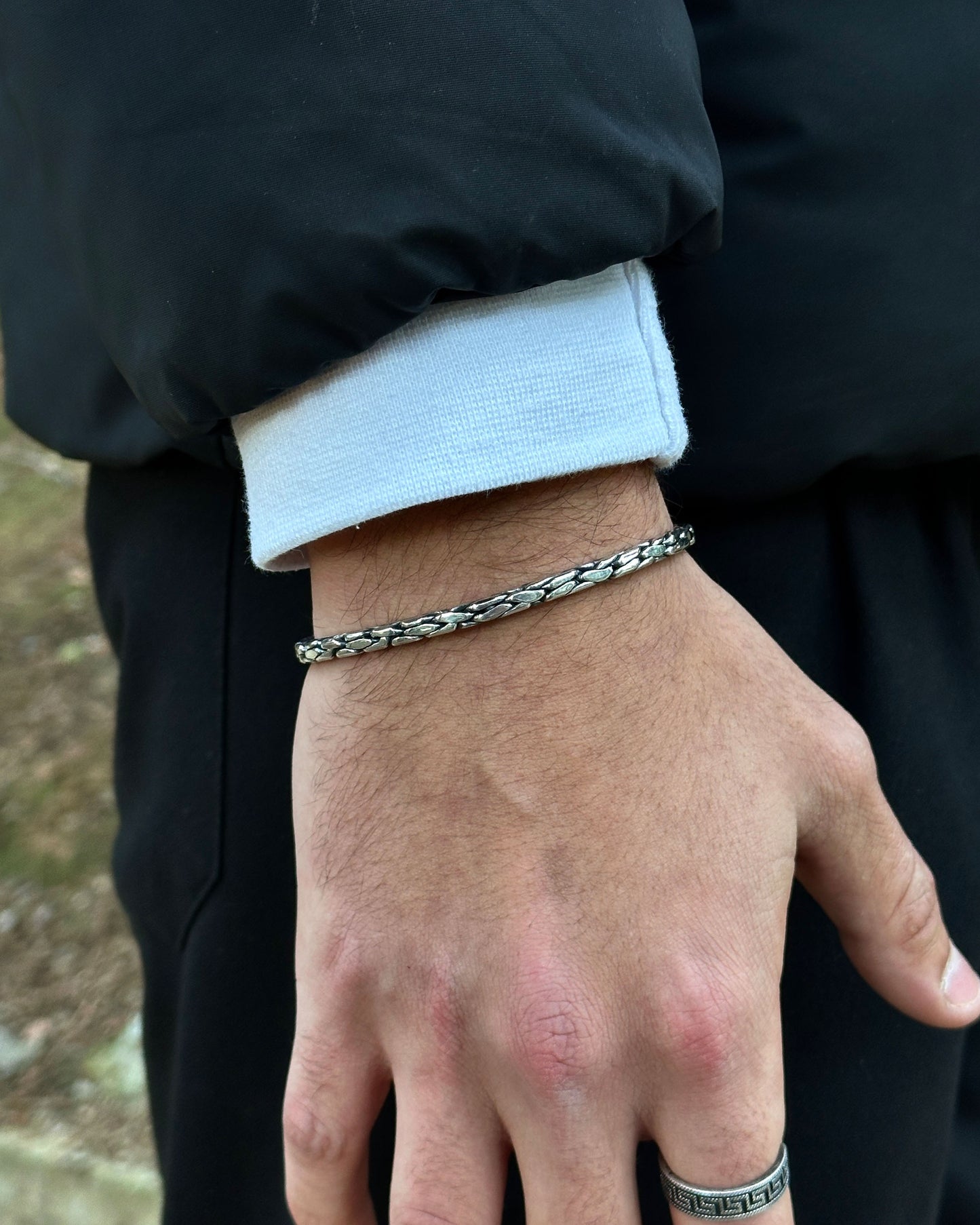 Kuzgun Kafatası Gothic Bilezik – Ayarlanabilir 925 Ayar Gümüş