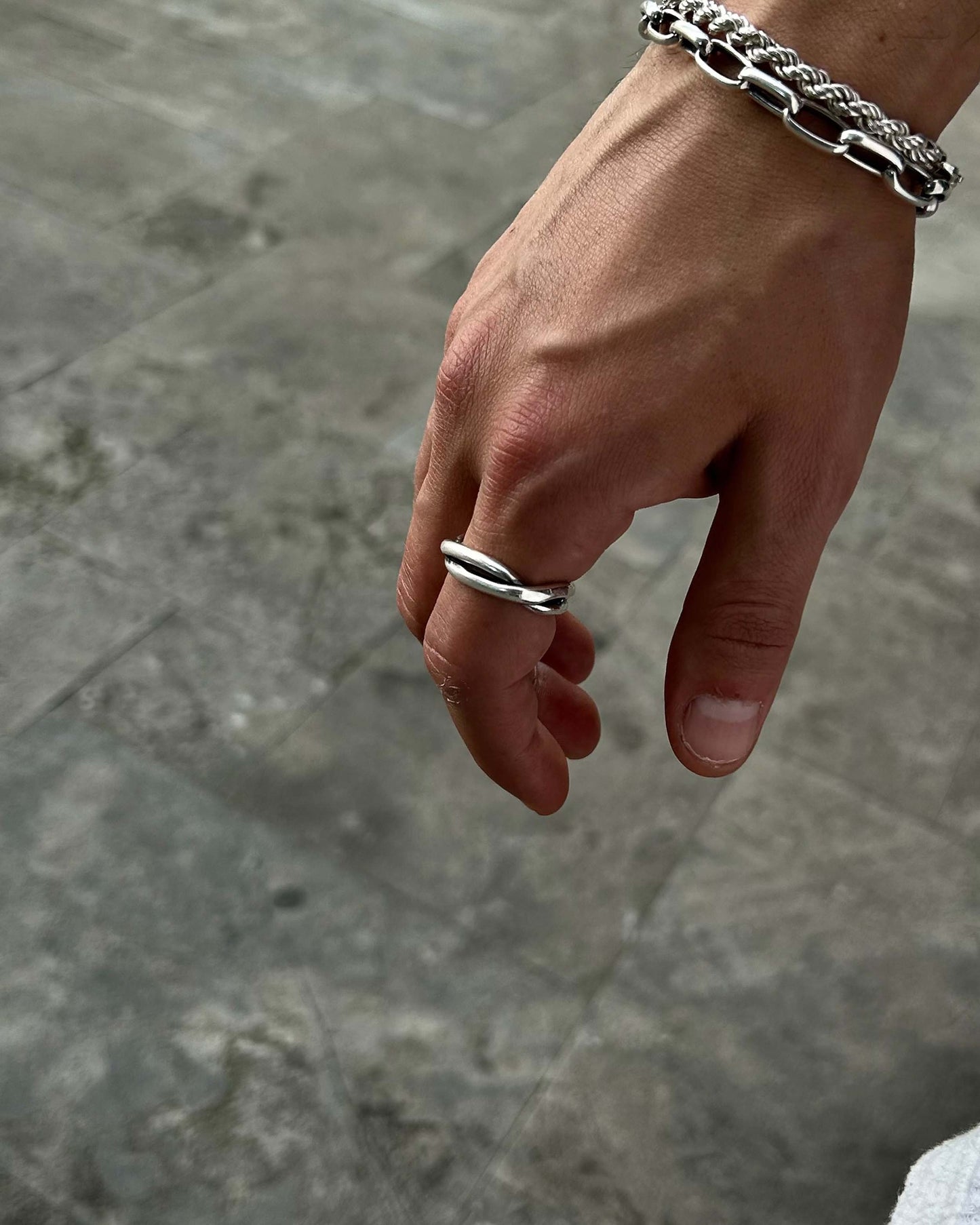 Örgü Yüzük - 925 Ayar Gümüş