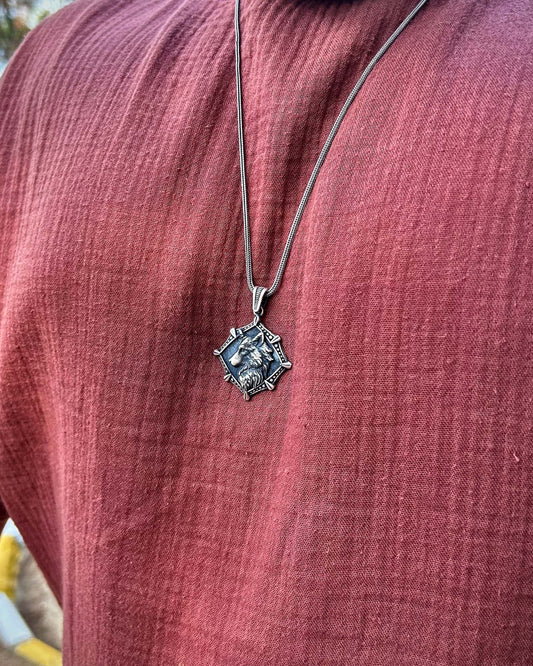 Kurt Tablo Kolye – 925 Ayar Gümüş-Osiris Jewelry
