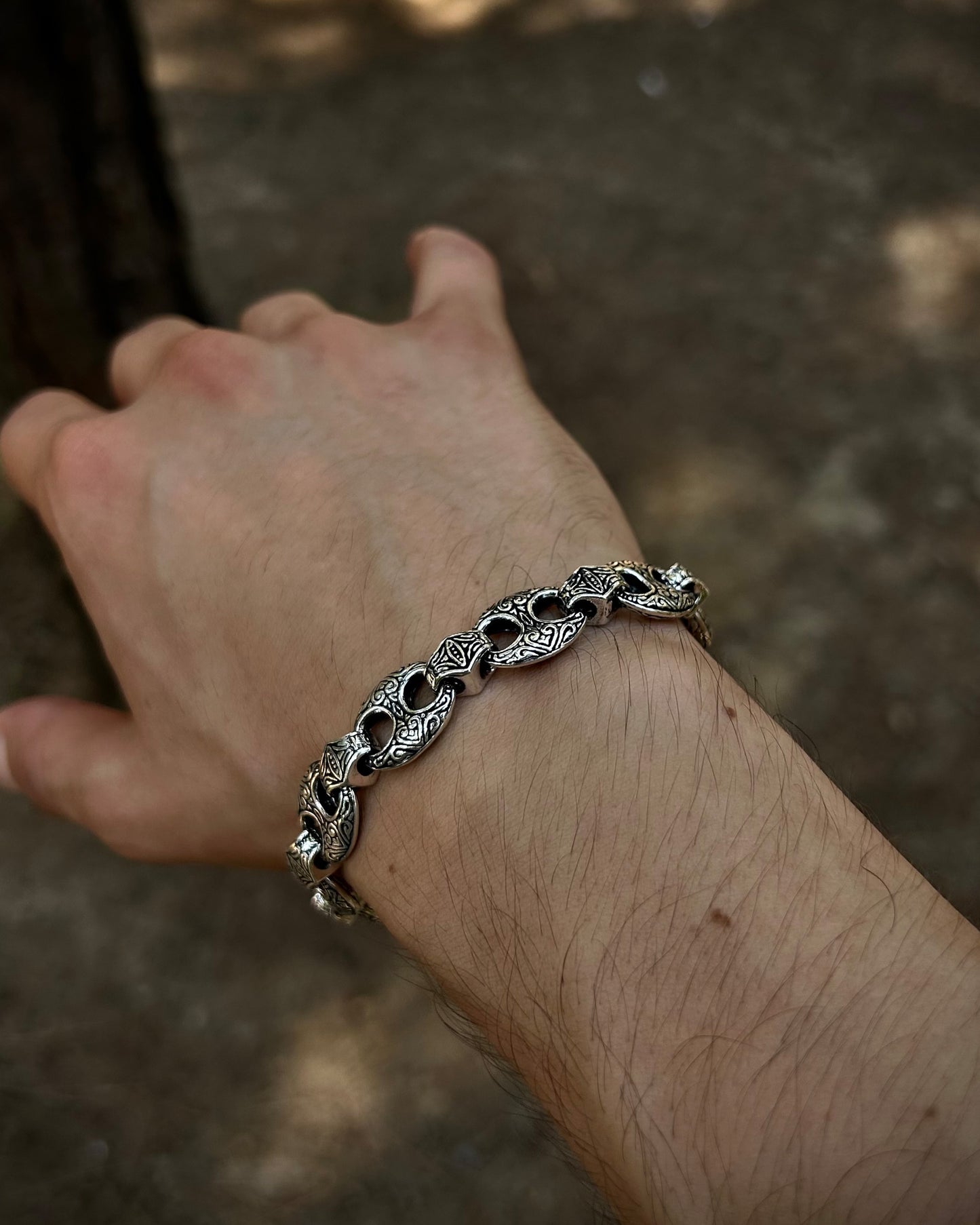 Ağır Old School Zincir Bileklik – 925 Ayar Gümüş