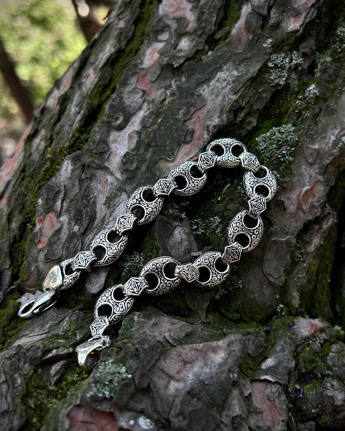 Ağır Old School Zincir Bileklik – 925 Ayar Gümüş