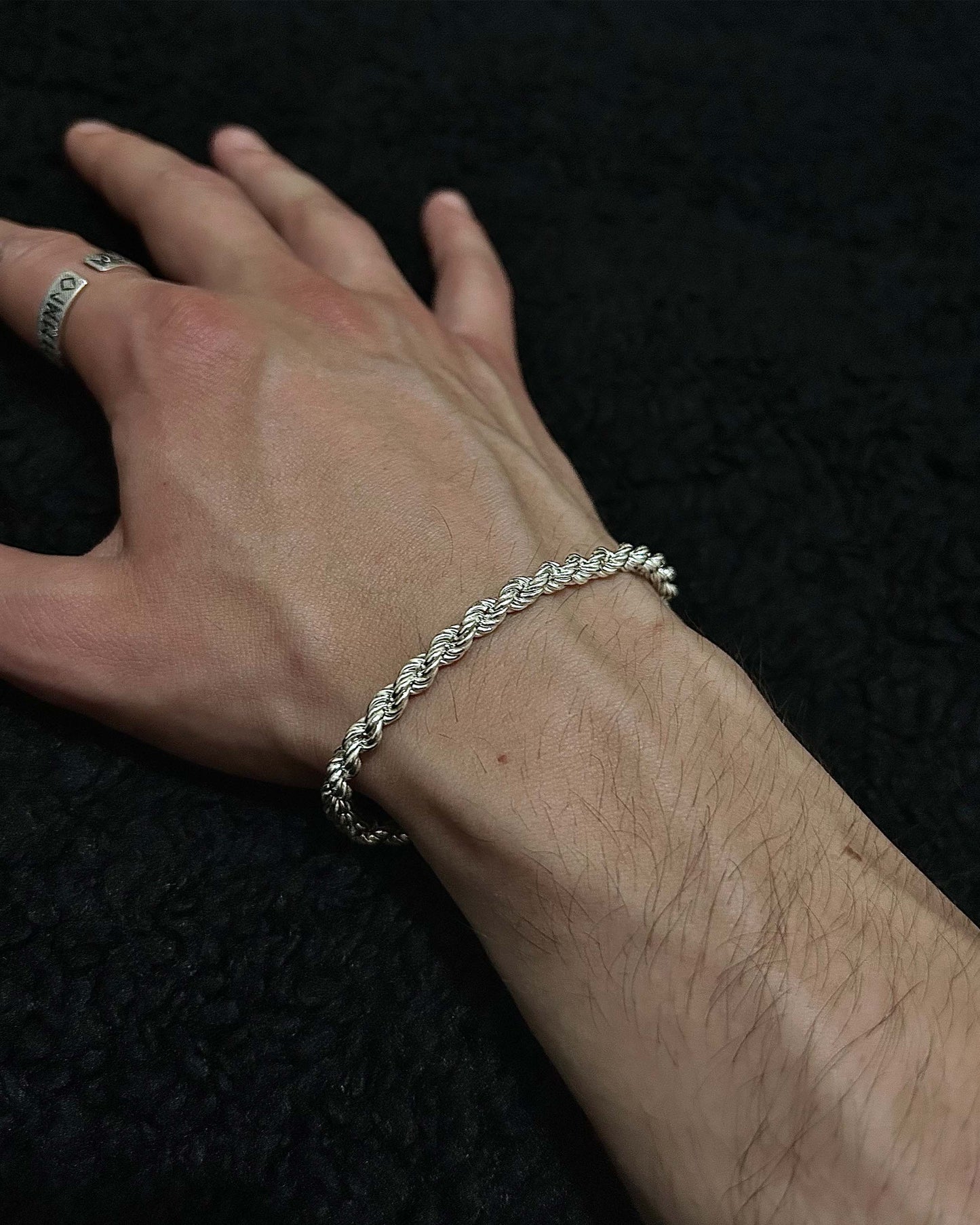 Halat Zincir Bileklik - 4,5mm 925 Ayar Gümüş