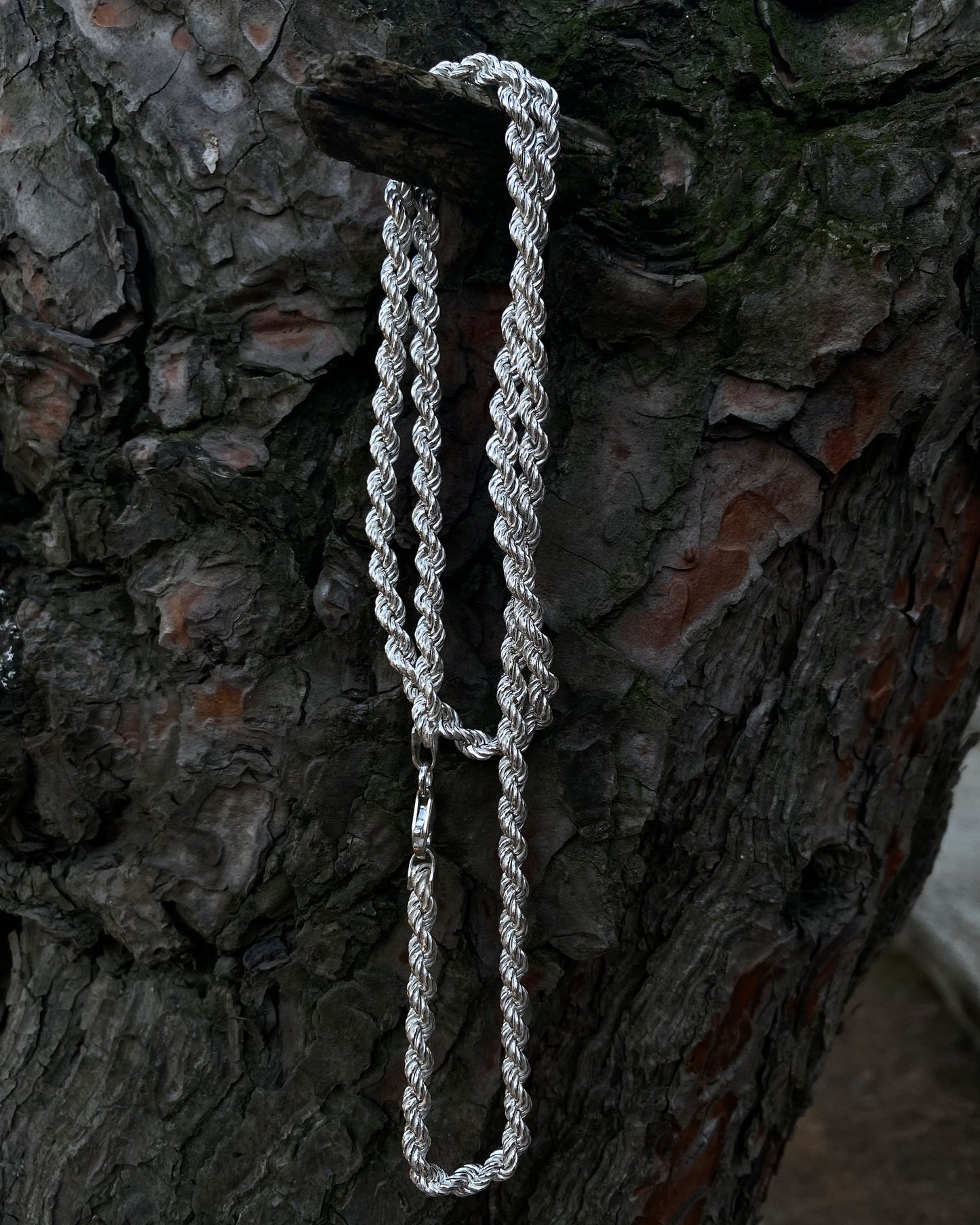 4.5mm Halat Zincir Kolye – 925 Ayar Gümüş