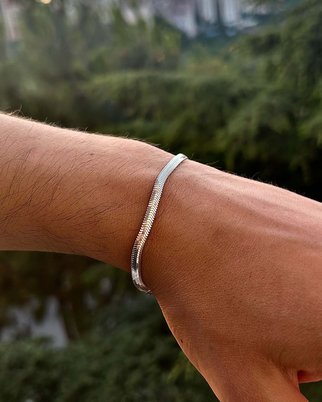 Balıksırtı İtalyan zincir bileklik – erkek arkadaş için 925 ayar gümüş Christmas Eve hediyesi – Osiris Jewelry