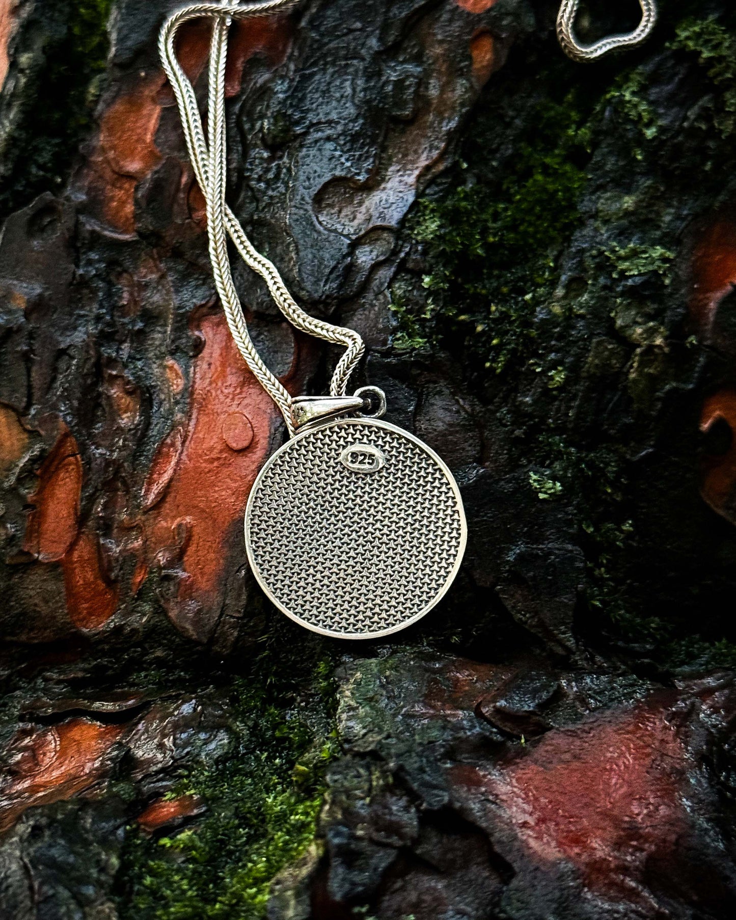 Collier médaillon dragon - Argent sterling 925