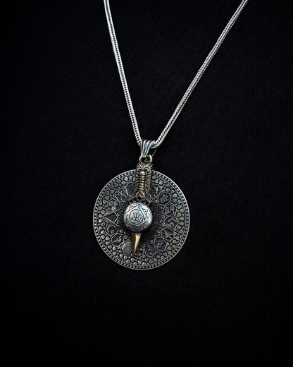 Collier à mécanisme rotatif avec les 12 signes du zodiaque – Argent sterling 925