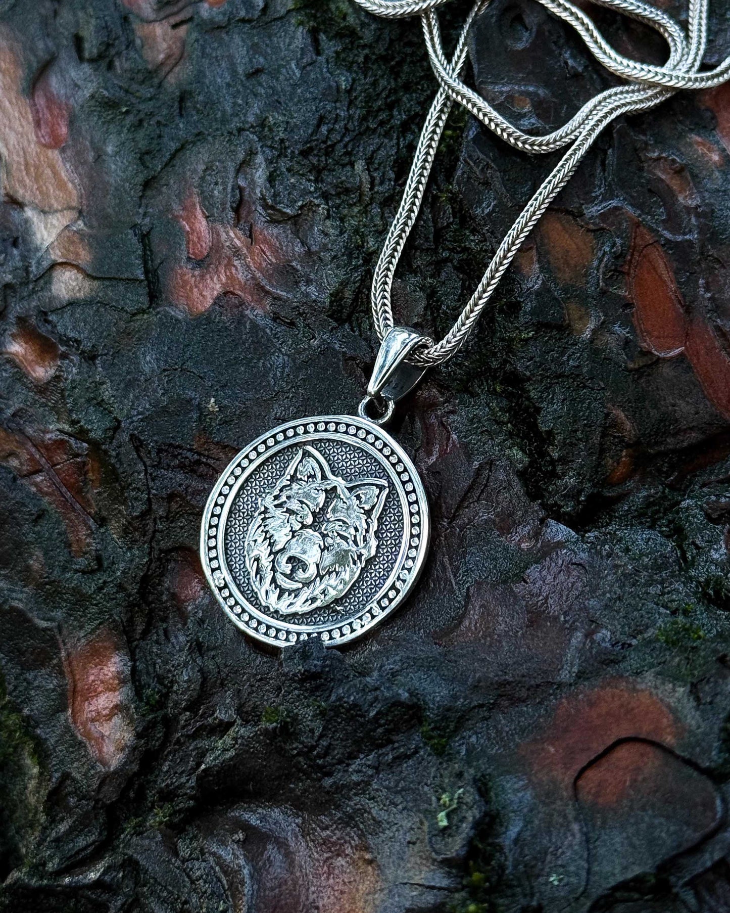 Bozkurt Madalyon Kolye - 925 Ayar Gümüş