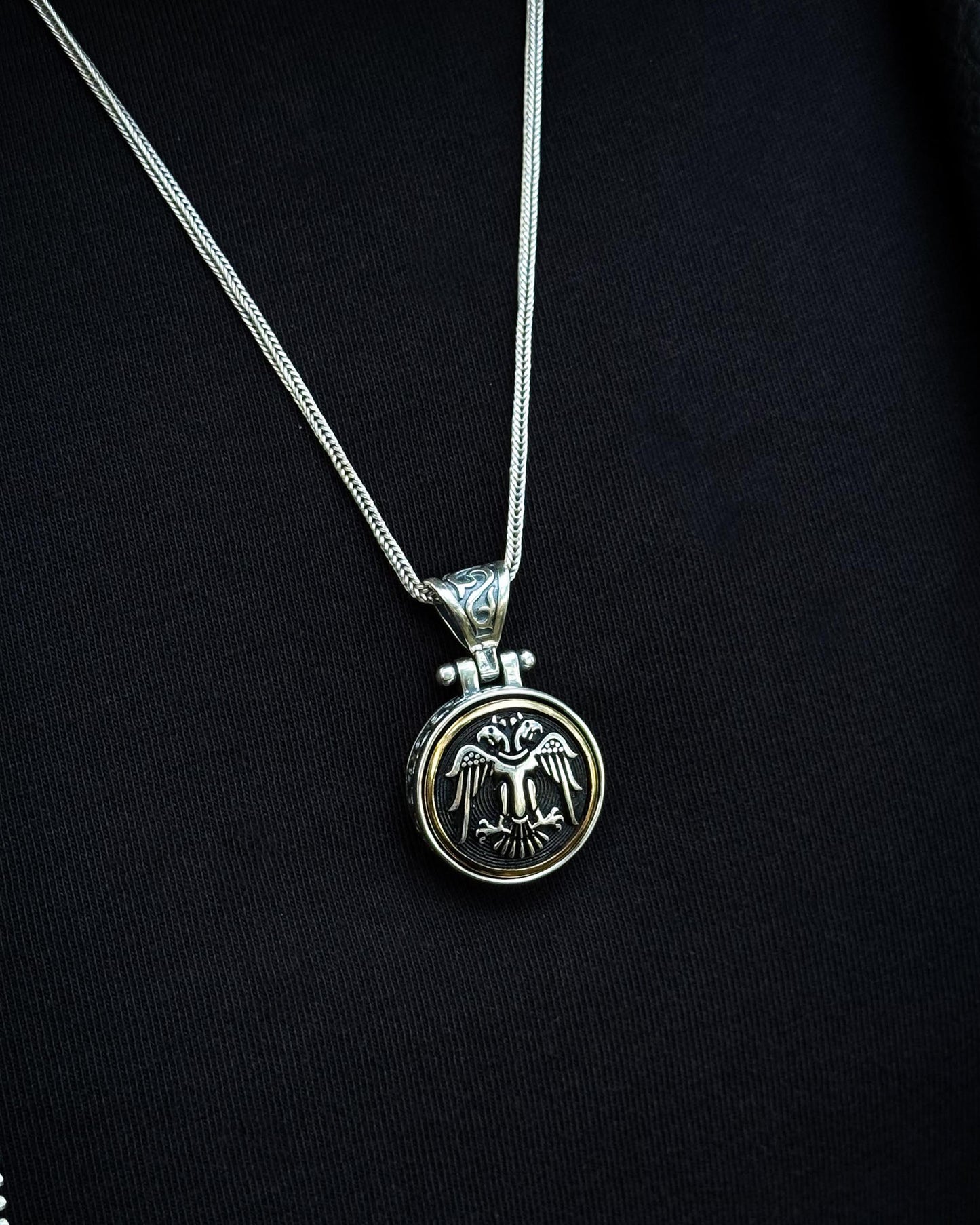 Selçuklu Kartalı Kolye (Döner Mekanizmalı) – 925 Ayar Gümüş