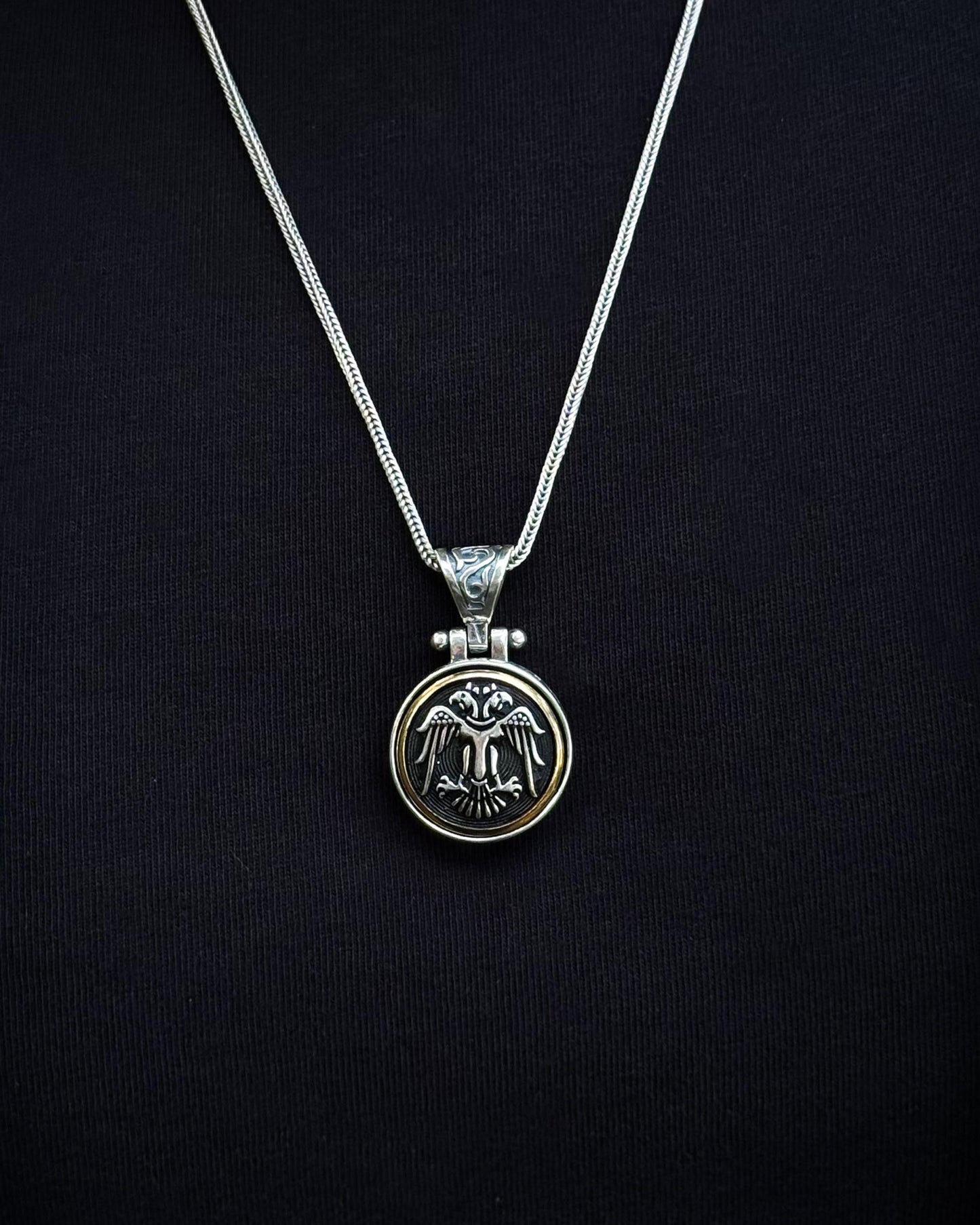 Selçuklu Kartalı Kolye (Döner Mekanizmalı) – 925 Ayar Gümüş