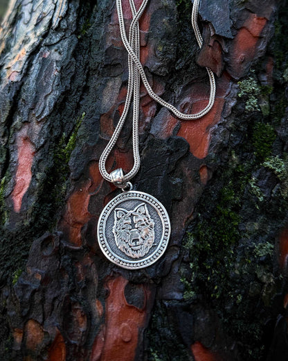 Bozkurt Madalyon Kolye - 925 Ayar Gümüş