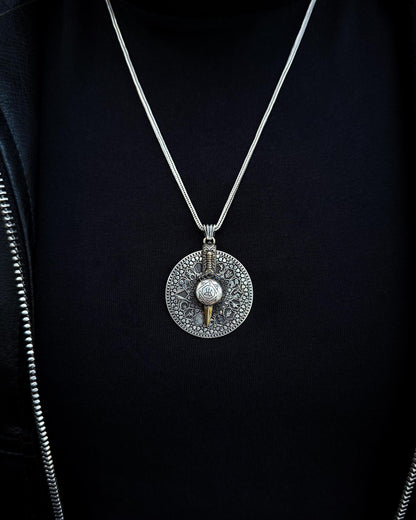 Collier à mécanisme rotatif avec les 12 signes du zodiaque – Argent sterling 925