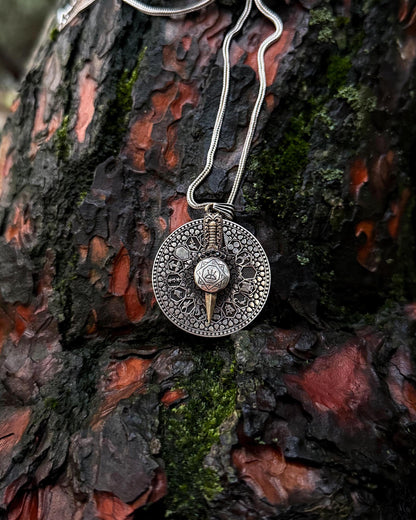 Collier à mécanisme rotatif avec les 12 signes du zodiaque – Argent sterling 925