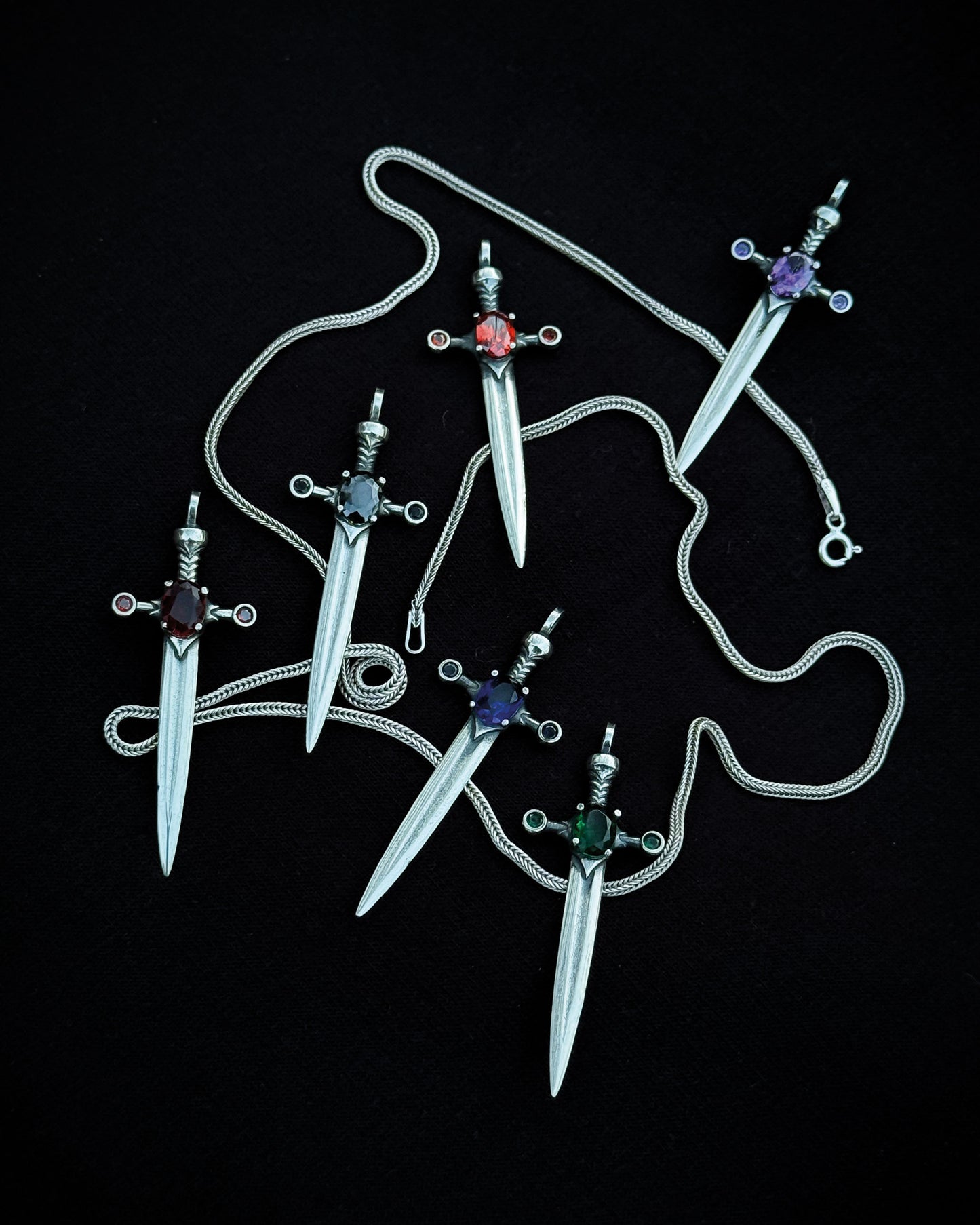 Medieval Dagger Pendant – 925 Sterling Silver