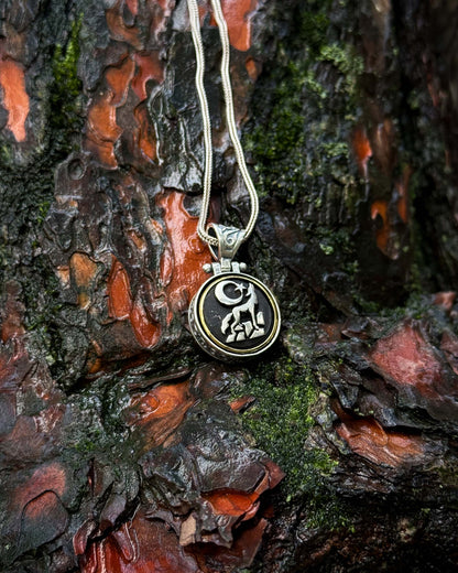 Ay Yıldız ve Bozkurt Kolye (Döner Mekanizmalı) – 925 Ayar Gümüş