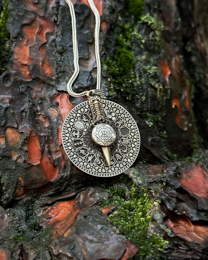 Collier à mécanisme rotatif avec les 12 signes du zodiaque – Argent sterling 925