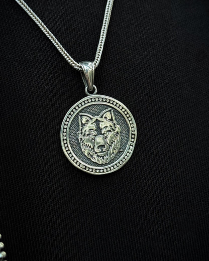 Bozkurt Madalyon Kolye - 925 Ayar Gümüş