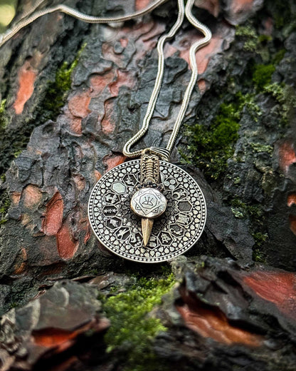 Collier à mécanisme rotatif avec les 12 signes du zodiaque – Argent sterling 925