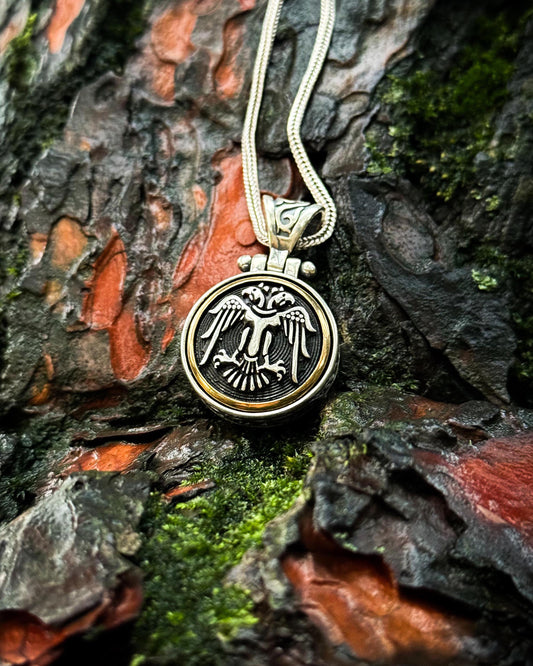 Selçuklu Kartalı Kolye (Döner Mekanizmalı) – 925 Ayar Gümüş