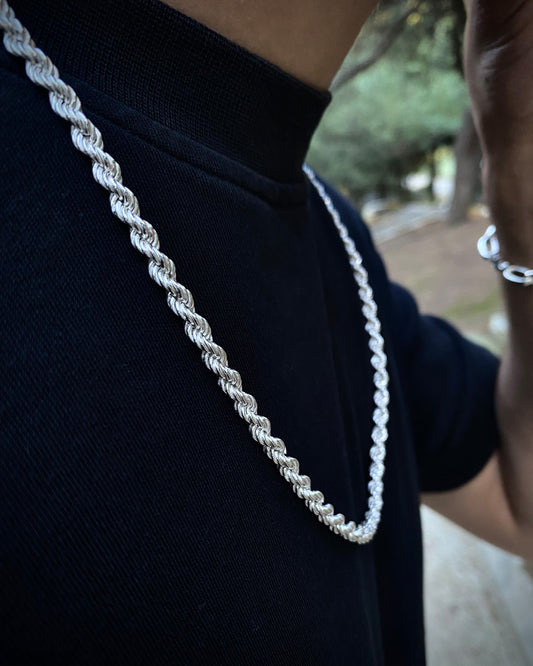 4.5mm Halat Zincir Kolye – 925 Ayar Gümüş-Zincir Bileklik-Osiris Jewelry