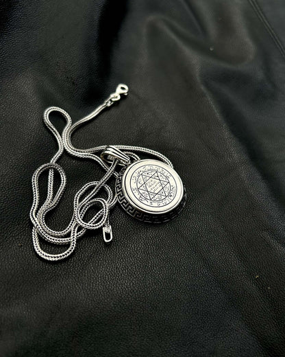 Yuvarlak Süleyman Mührü Kolye – 925 Ayar Gümüş-Kolye-Osiris Jewelry