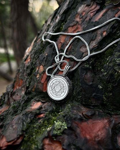 Yuvarlak Süleyman Mührü Kolye – 925 Ayar Gümüş-Kolye-Osiris Jewelry