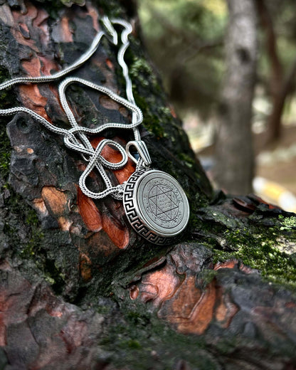 Yuvarlak Süleyman Mührü Kolye – 925 Ayar Gümüş-Kolye-Osiris Jewelry