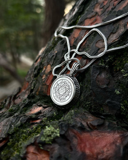 Yuvarlak Süleyman Mührü Kolye – 925 Ayar Gümüş-Kolye-Osiris Jewelry