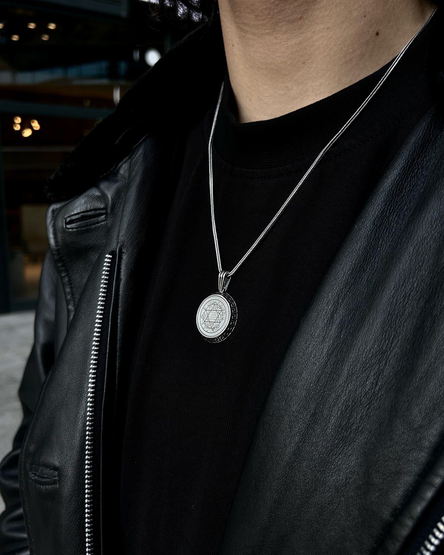 Yuvarlak Süleyman Mührü Kolye – 925 Ayar Gümüş-Kolye-Osiris Jewelry